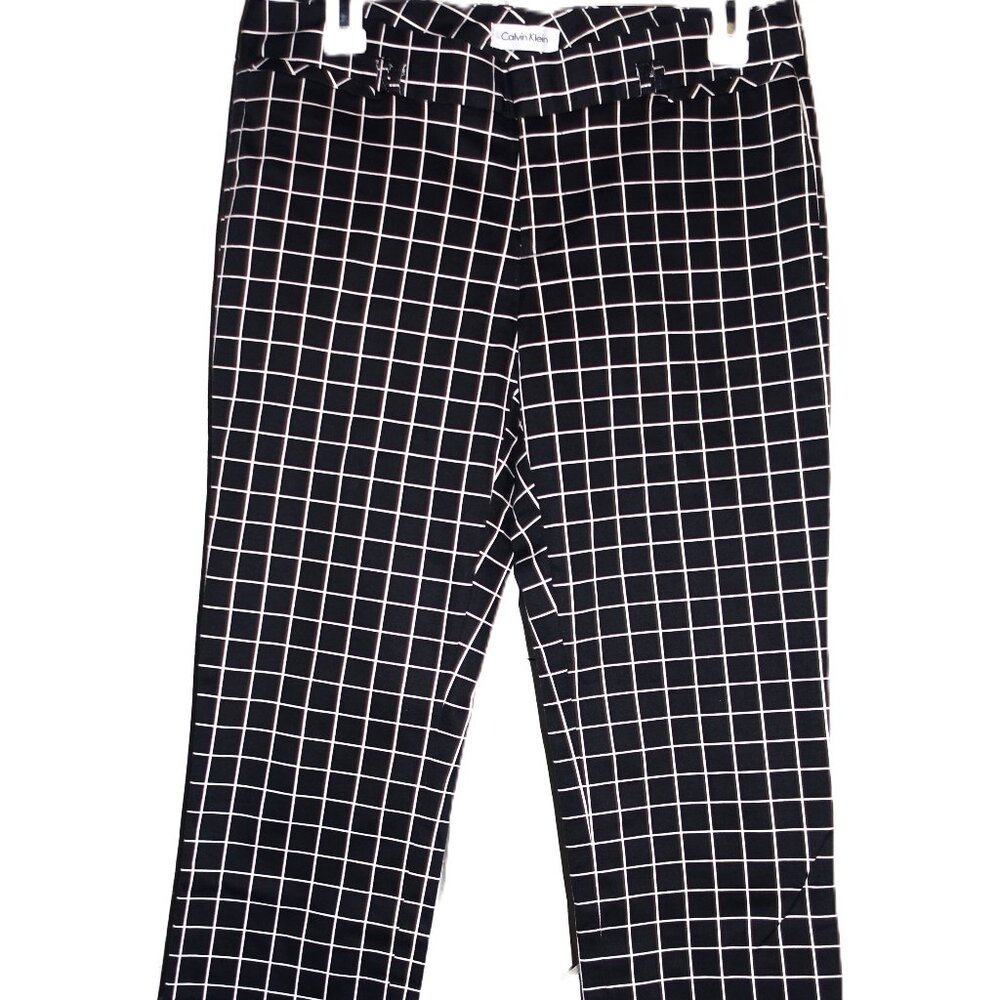 Calvin Klein Black White Checkerboard Pants 4